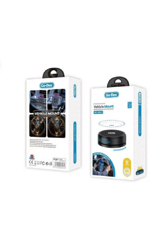 خرید آنلاین نگهدارنده تلفن ماشین فرمان GO DES GD-HD307 مغناطیسی 360 درجه مشکی قابل چرخش Go-Des