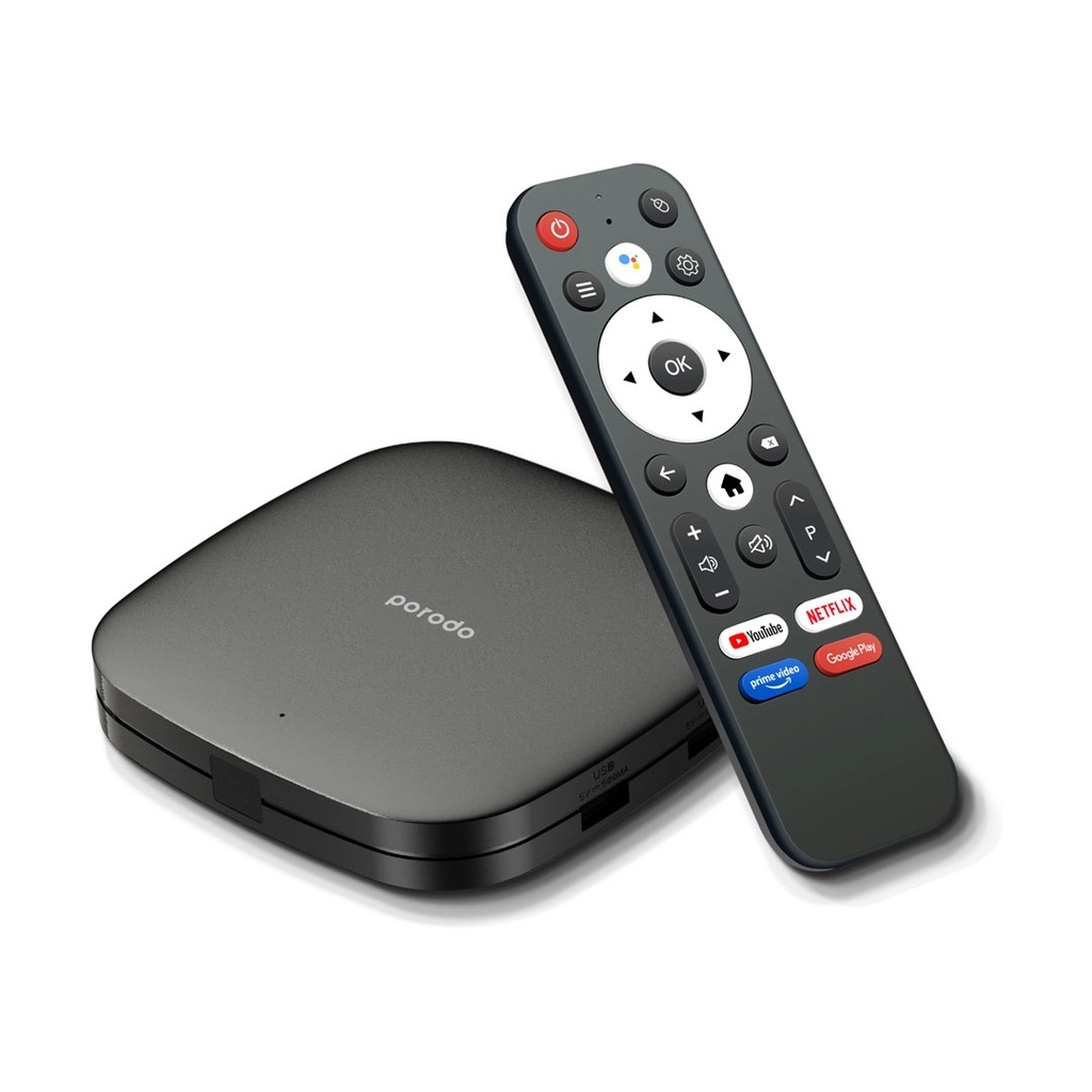 خرید آنلاین Porodo TV Box Video Streaming PD-ANDTVB-BK