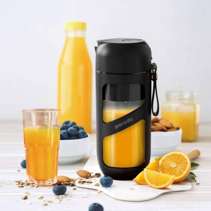 ماگ و مخلوط کن و بلندر قابل حمل پرودو Porodo Vacuum Fresh Portable Juice & Smoothie Blender مدل PD-P55JV-BK