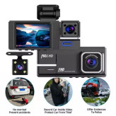 خرید آنلاین دوربین خودرو سه لنزه Dual Lenz Vehicle Black Box DVR