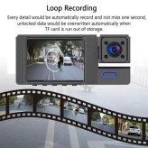 خرید آنلاین دوربین خودرو سه لنزه Dual Lenz Vehicle Black Box DVR