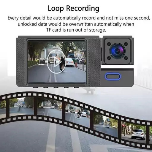 دوربین خودرو سه لنزه Dual Lenz Vehicle Black Box DVR