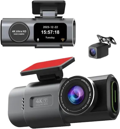 دوربین فیلمبرداری ثبت وقایع خودرو به همراه جی پی اس مدل OK309-4K-WiFi