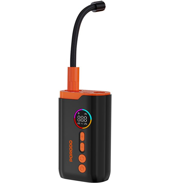 پمپ باد و چراغ قوه شارژی پرودو Porodo Lifestyle Electric Air Inflator PD-LFST181