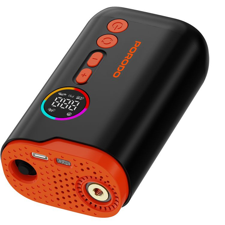 پمپ باد و چراغ قوه شارژی پرودو Porodo Lifestyle Electric Air Inflator PD-LFST181