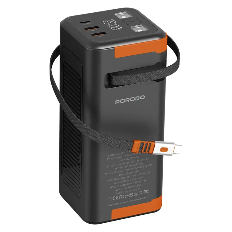 خرید پاوربانک Porodo Power Boost 50000mAh | شارژر همراه قدرتمند