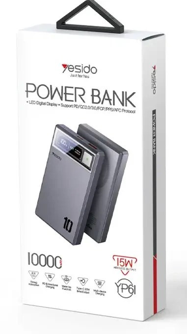 پاور بانک مگ سیف دار ١٠ هزار میلی آمپر یسیدو