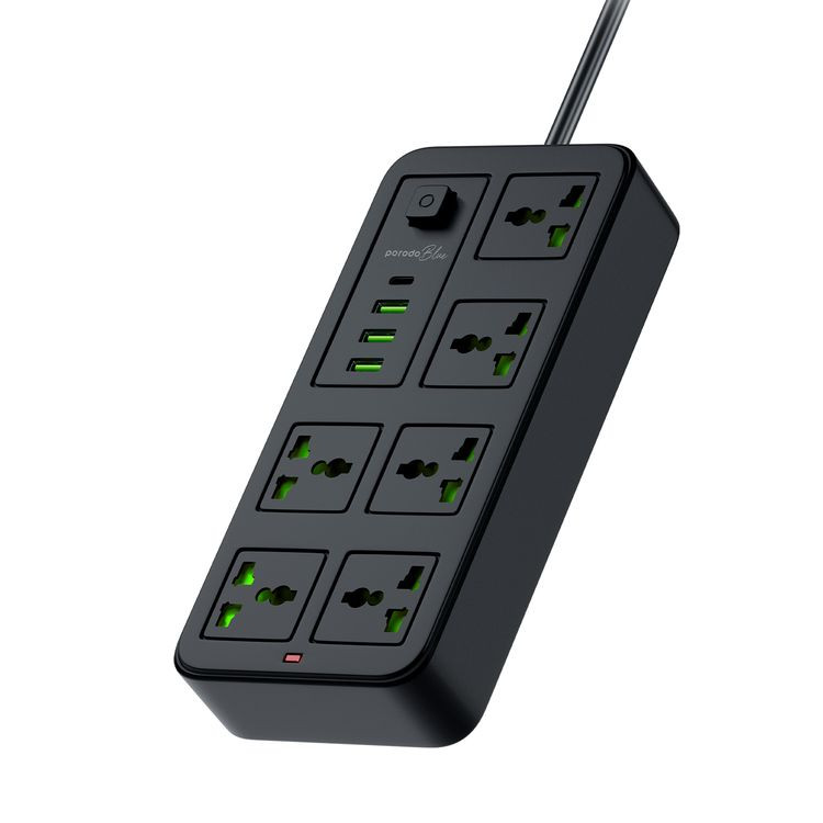 چند راهی و محافظ برق پرودو مدل PB-6ACPS1C3A