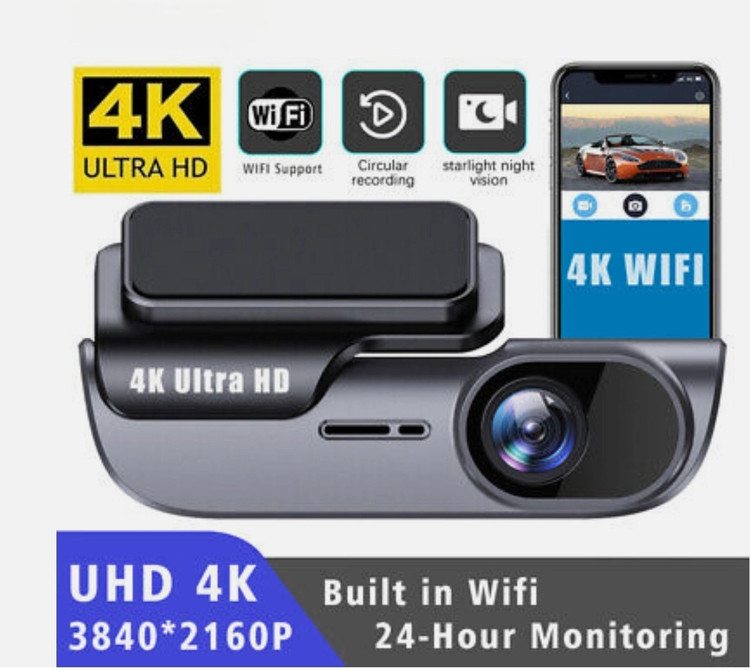دوربین ثبت وقایع خودرو WiFi تک لنز 4K مدل K302s