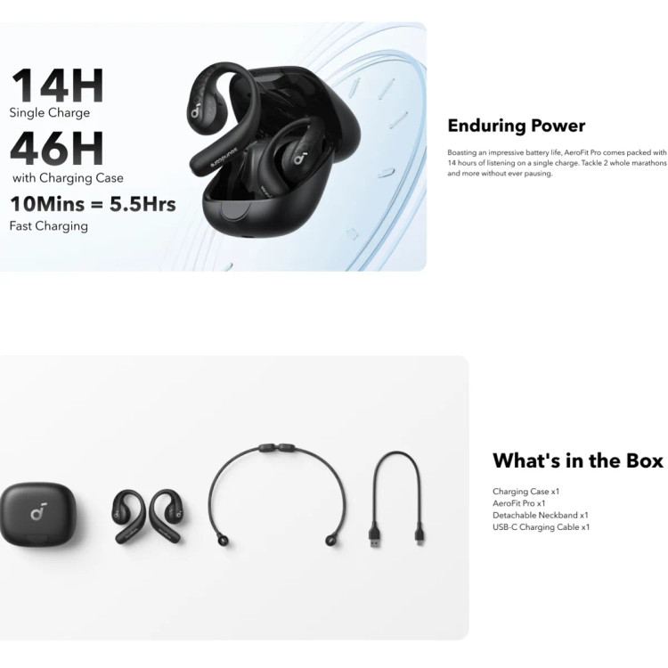 هدفون بی سیم انکر Anker Soundcore AeroFit Pro A3871
