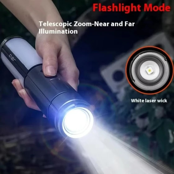 چراغ شارژی چند کاره کمپینگ جی بی کیو(K633242)JBQ Camping Telescopic