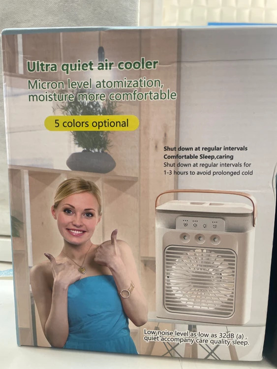 کولر پنکه مه پاش Ultra quiet air cooler رنگ مشکی