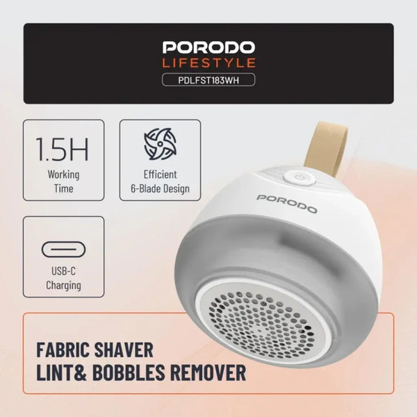 ماشین پرزگیر لباس پورودو Porodo Lifestyle Fabric Shaver | حذف پرز و گوله از لباس