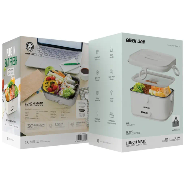 ظرف غذا برقی گرین لاین Green Lion مدل GLB-15 ظرفیت 1.8 لیتر