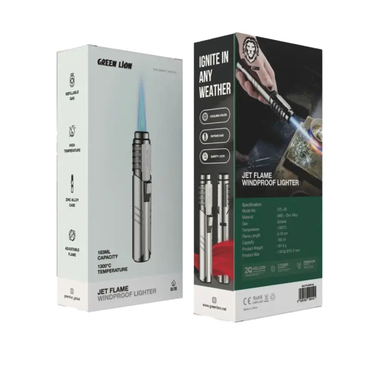 فندک اتمی گرین لاین مدل Green Lion Jet Flame Windproof Lighter GTL-50