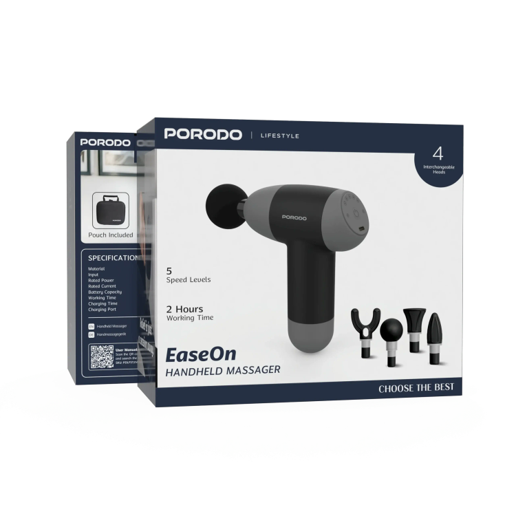 ماساژور تفنگی شارژی پرودو Porodo EaseOn Handheld Massager PDLFSTJ14