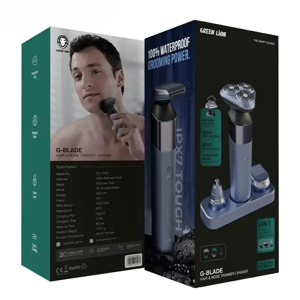 ریش تراش و ماشین اصلاح بدن شارژی 3 کاره گرین لاین مدل Green Lion 3 in 1 G-Blade Trimmer